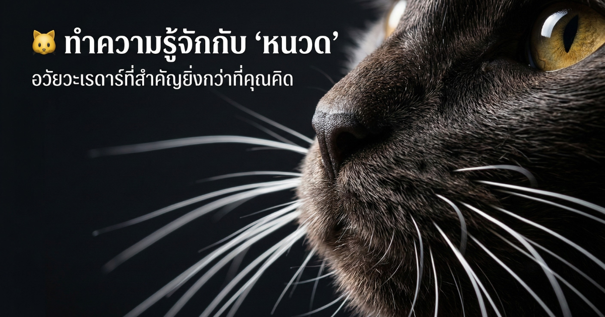 หนวดแมว Vibrissae อวัยวะรับสัมผัสสำคัญ