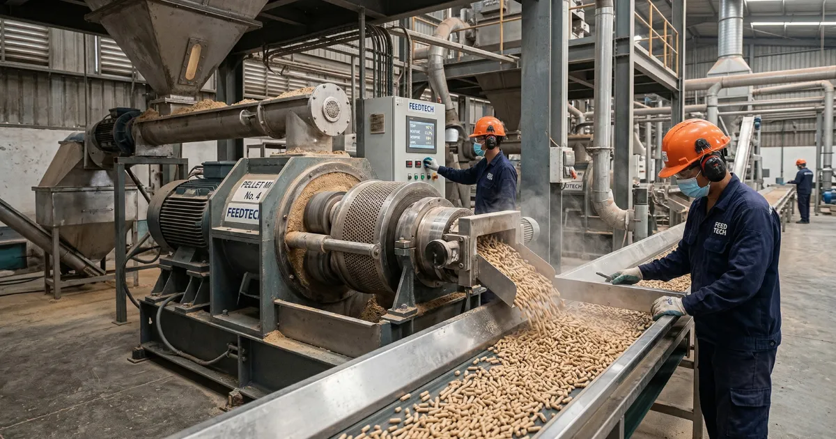 เครื่องจักรผลิตอาหารสัตว์ OEM Extrusion Process