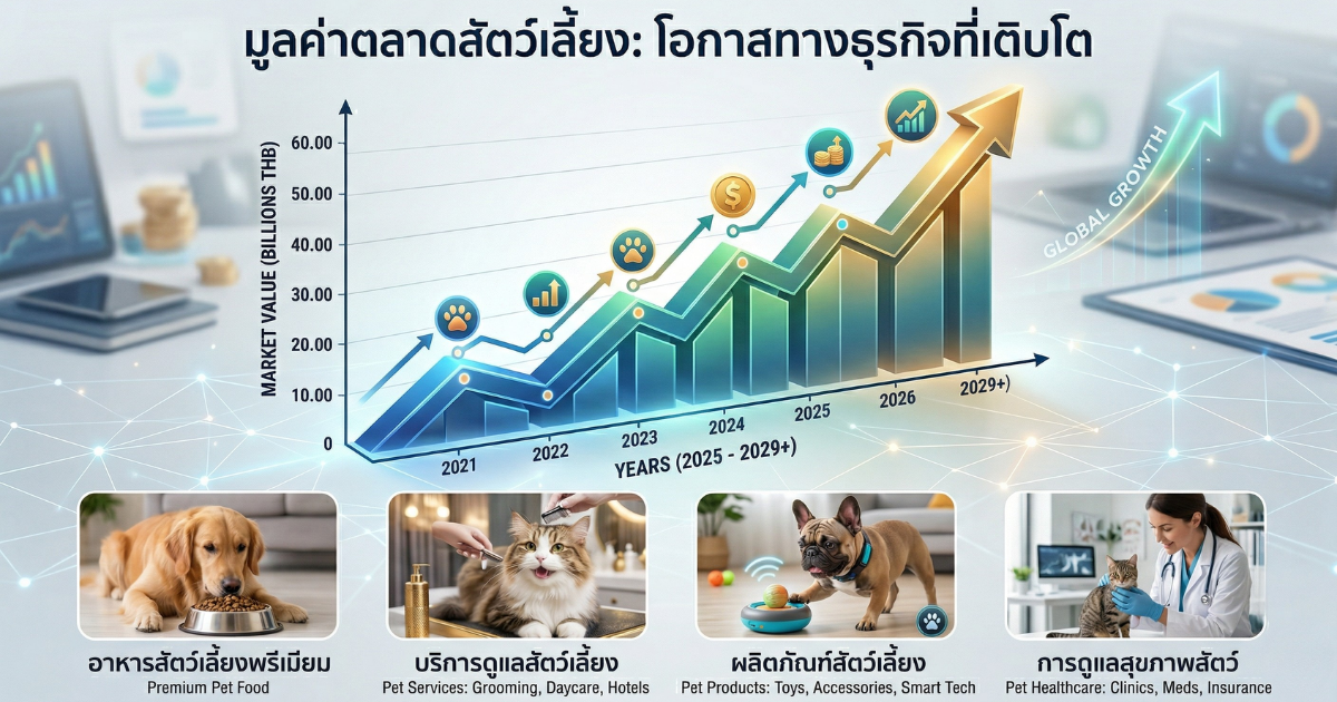 สถิติตลาดสัตว์เลี้ยงในไทยและต่างประเทศปี 2024