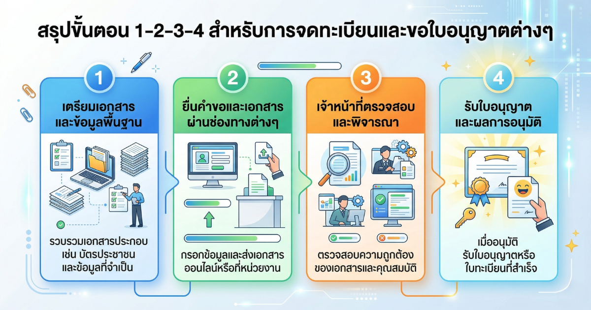 Infographic ขั้นตอนการขอใบอนุญาตธุรกิจสัตว์เลี้ยง