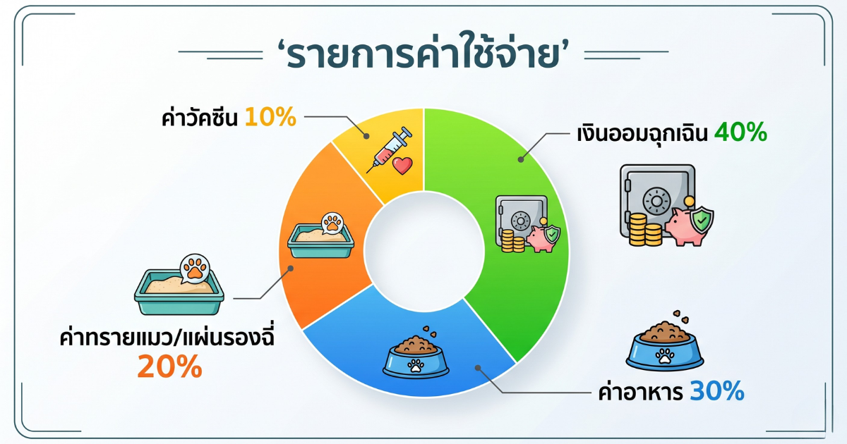 ตารางค่าใช้จ่ายการเลี้ยงสัตว์เลี้ยงต่อเดือน