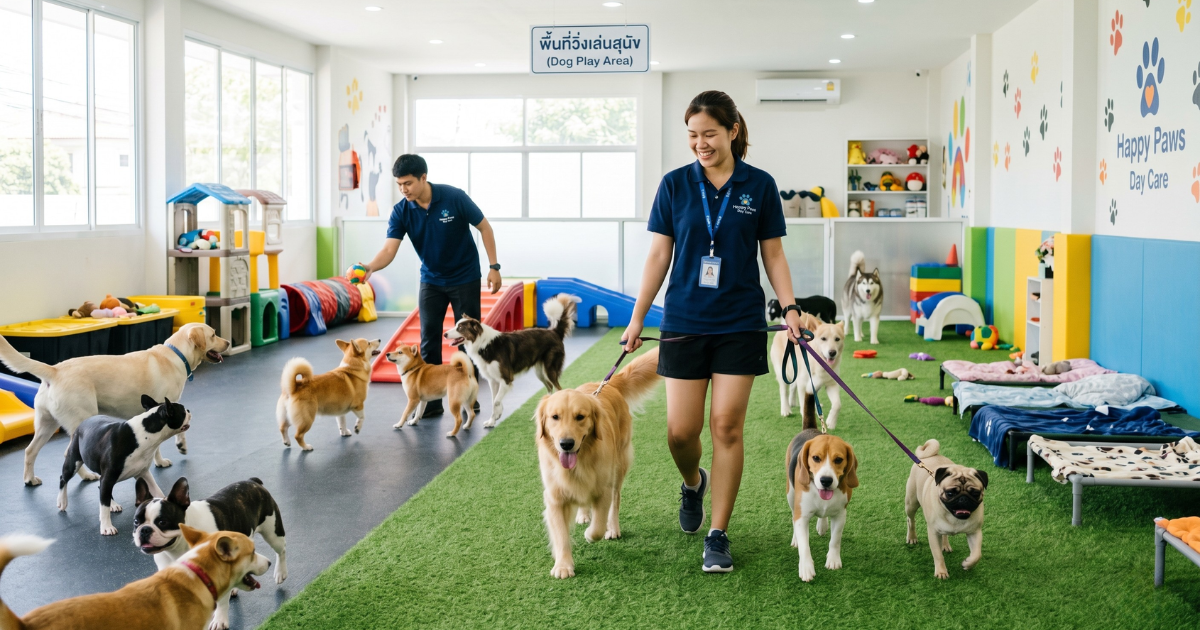 กิจกรรมสุนัขใน Pet Day Care ที่ได้มาตรฐาน