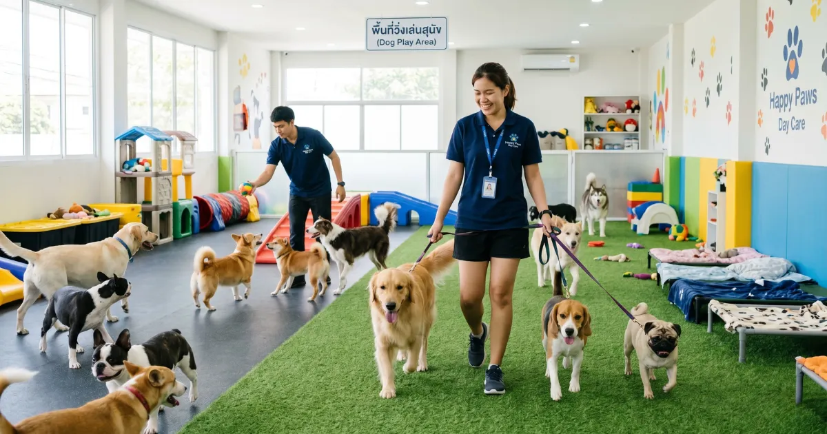กิจกรรมสุนัขใน Pet Day Care ที่ได้มาตรฐาน