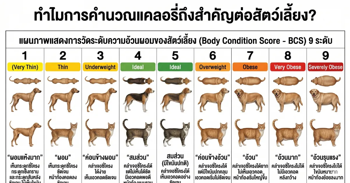Body Condition Score chart for dogs and cats