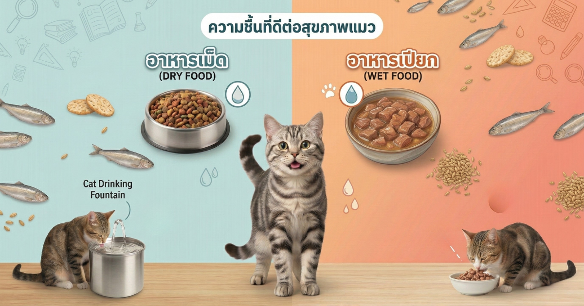 แมวกินอาหารเม็ด เสี่ยงโรคนิ่ว?