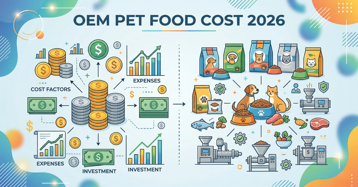 OEM อาหารสัตว์เลี้ยง ราคาเท่าไหร่? สรุปต้นทุนและ MOQ ปี 2026