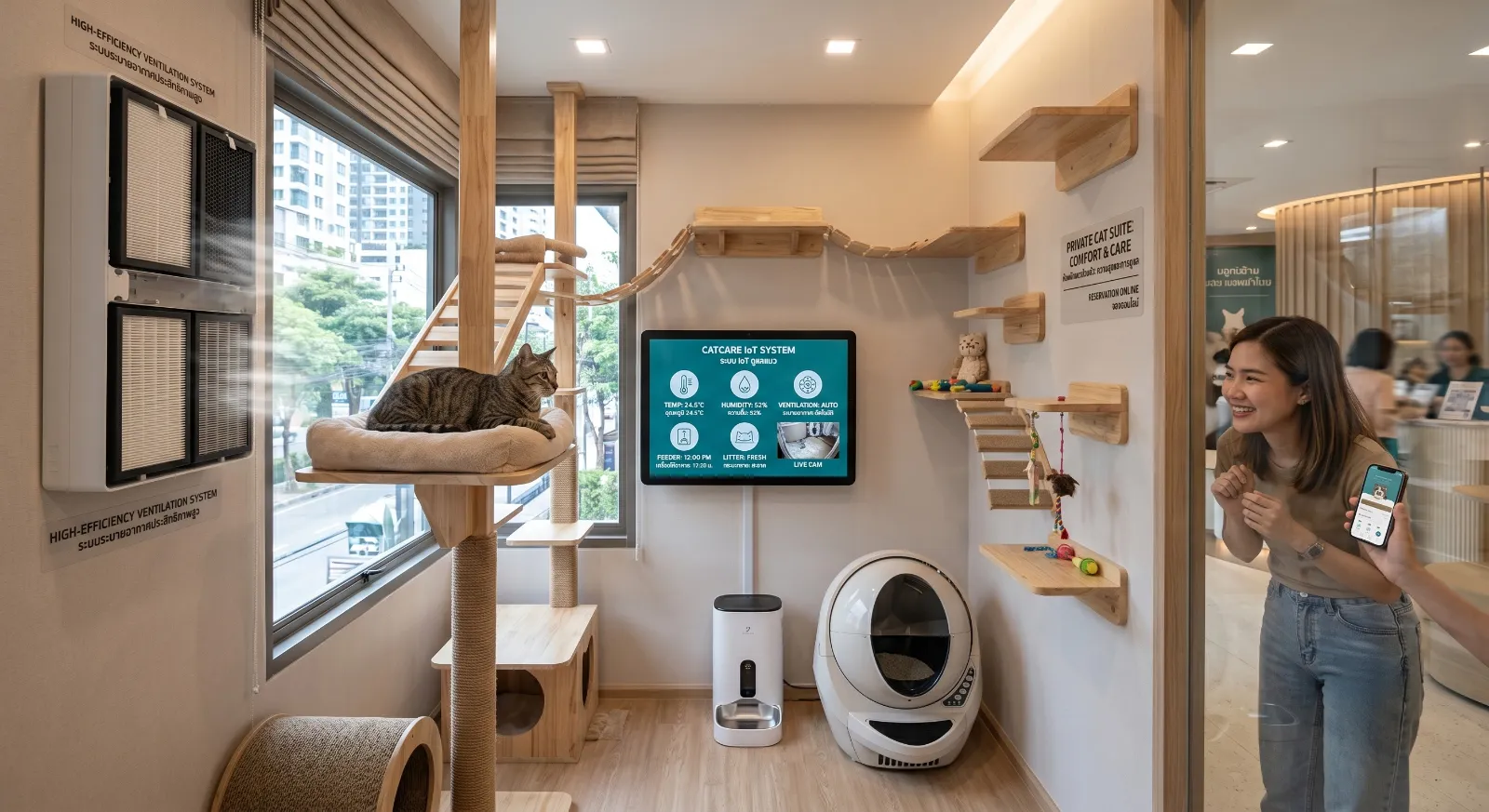 เทรนด์โรงแรมแมว Private Room & Tech: กลยุทธ์มัดใจทาสแมวยุคใหม่